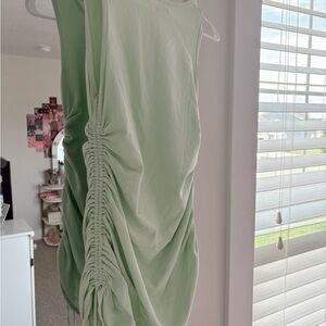 Hollister Green Ruched Sleeveless Mini Dress